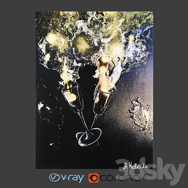 Author’s picture canvas 7 3D Model Author’s picture canvas 7 3D Model