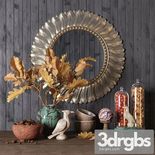 Autmn Decorative Set 3D Model Download Autmn Decorative Set 3D Model Download