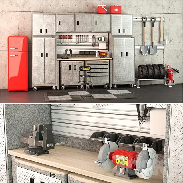 Auto workshop Gladiator Collection 3DModel Auto workshop Gladiator Collection 3DModel