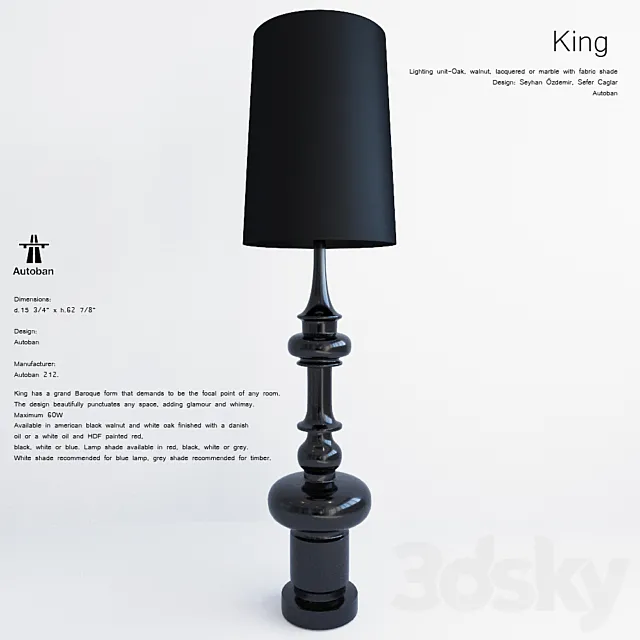 Autoban King lamp 3D Model Autoban King lamp 3D Model