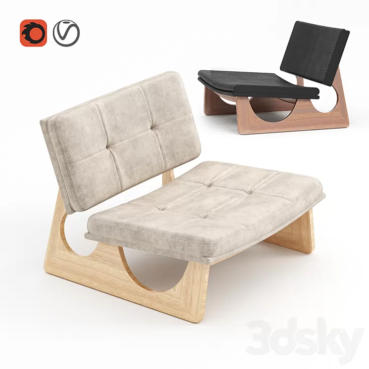 Autoban Sledge Lounge Chair 3D Model Autoban Sledge Lounge Chair 3D Model