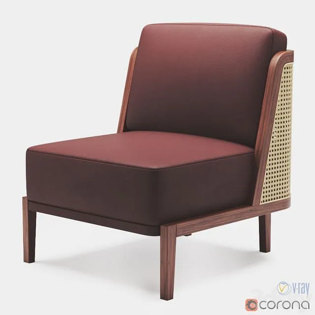 Autoban Throne rattan Lounge armchair 3D Model Autoban Throne rattan Lounge armchair 3D Model