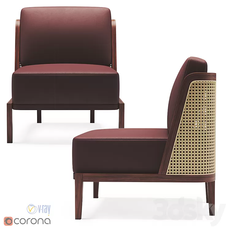 Autoban Throne rattan Lounge armchair 3D Model