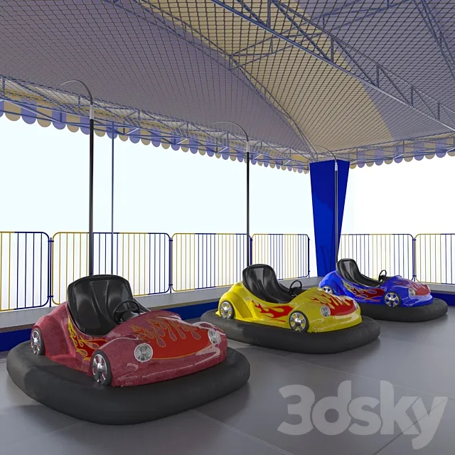 Autodrome “Bumper cars” 3D Model