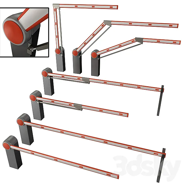 Automatic barrier _ Automatic Barrier 3D Model Automatic barrier _ Automatic Barrier 3D Model