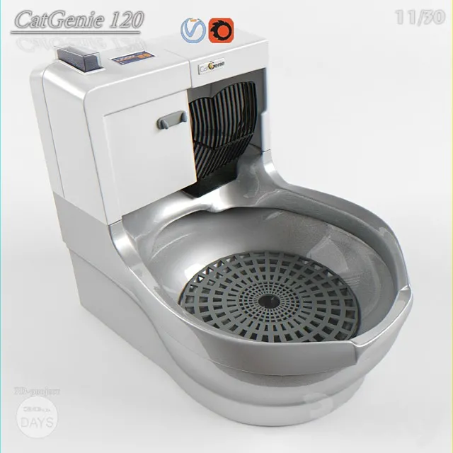 Automatic Cat Toilet Tsatgenie 120 3D Model Download