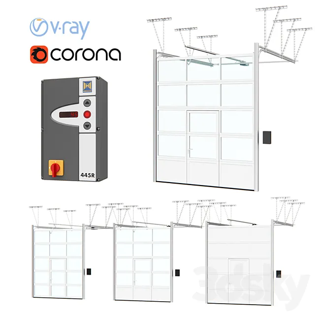 Automatic gates Hormann door 3DModel