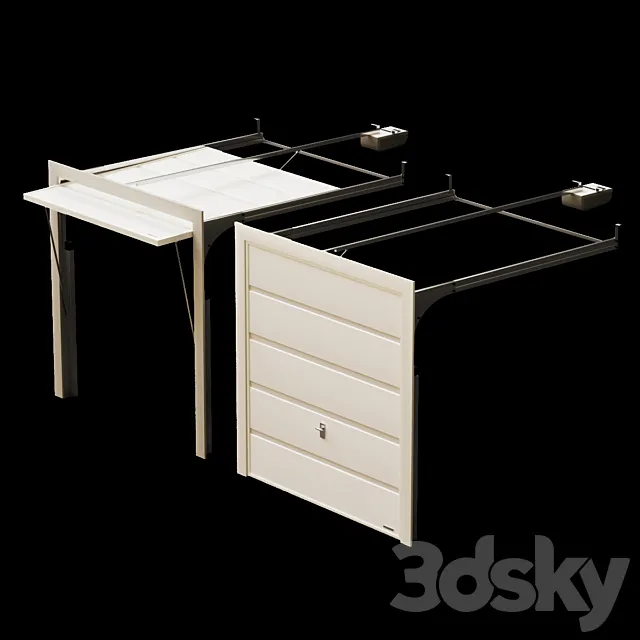 Automatic overhead garage doors 3D Model