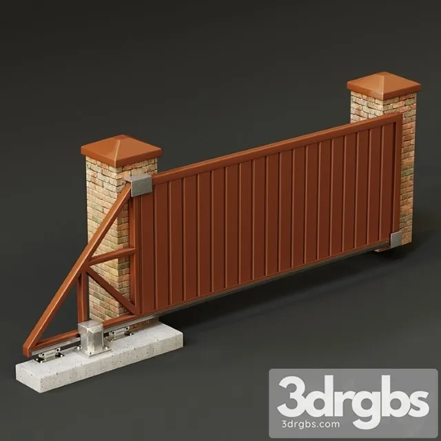 Automatic Sliding Gates 3D Model Download