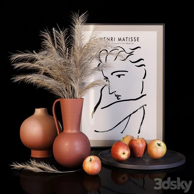 Autumn decor set 01 3D Model