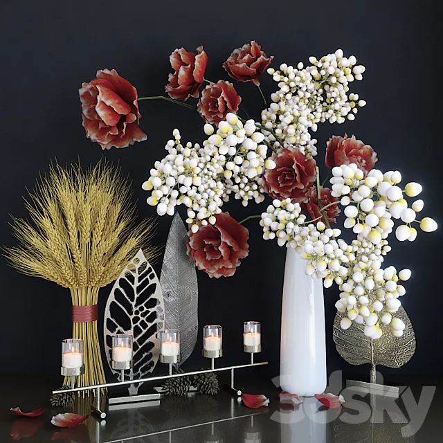 Autumn decorative set 3DModel Autumn decorative set 3DModel