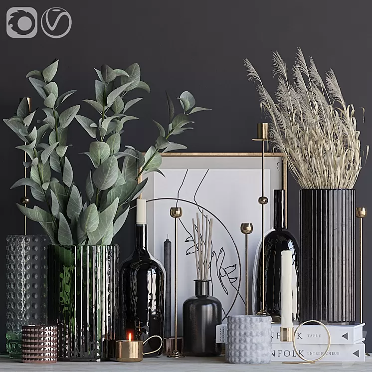 Autumn decorative set 5 3D Model