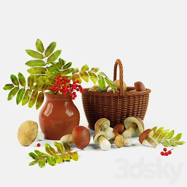 Autumn Still Life 3D Model