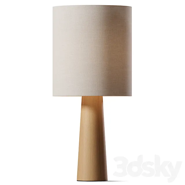 Ava Blush  Natural Table Lamp 3D Model