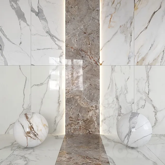 Ava Ceramica Marble set 3D Model Ava Ceramica Marble set 3D Model