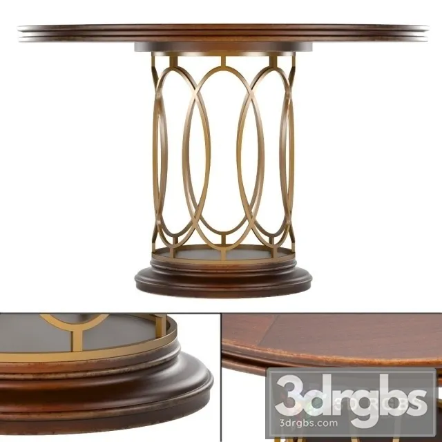 Avalon Heights Neo Deco Pedestal Table 3D Model Download