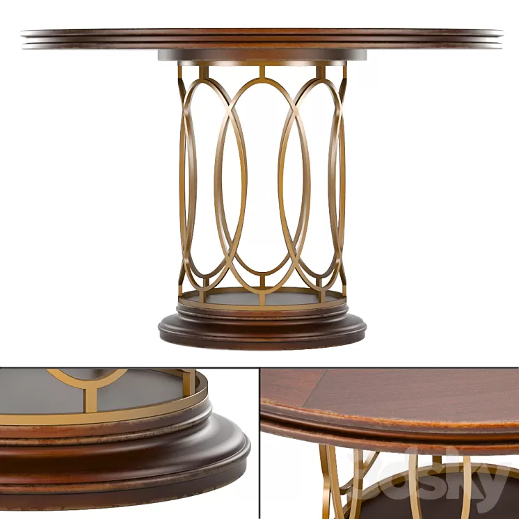 Avalon Heights-Neo Deco Pedestal Table 3D Model Avalon Heights-Neo Deco Pedestal Table 3D Model