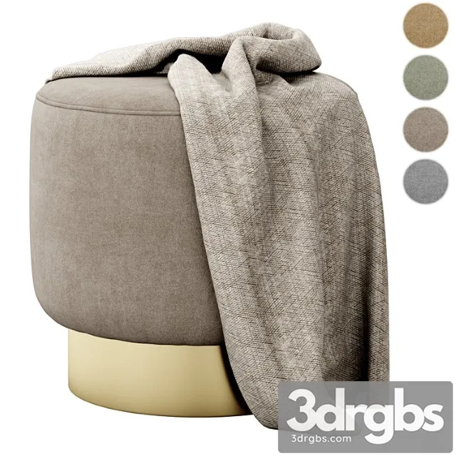 Avalon ottoman persimmon by arteriors home Avalon ottoman persimmon by arteriors home