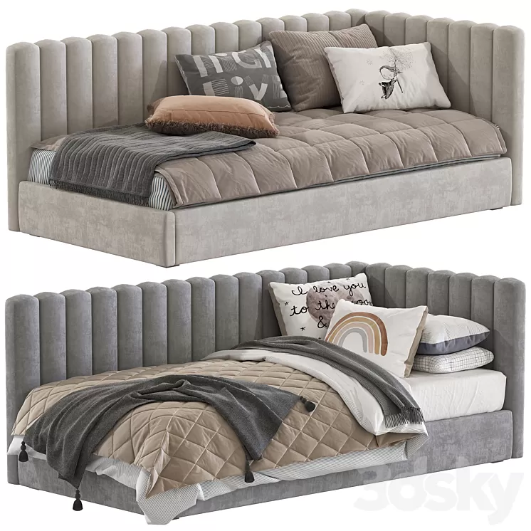 Avalon Upholstered Corner Bed 3D Model Free Download Avalon Upholstered Corner Bed 3D Model Free Download