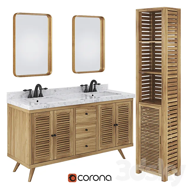 Avanity Harper Vanity Combo 3D Model Avanity Harper Vanity Combo 3D Model