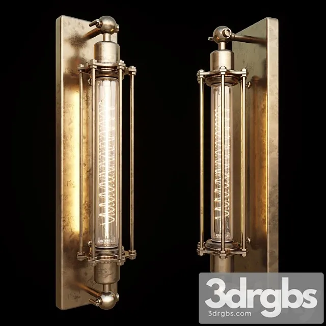 Ave antique brass long bulb cage wall mount lamp Ave antique brass long bulb cage wall mount lamp