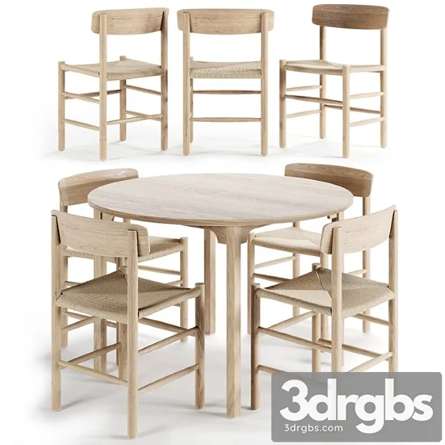 Ave Borge Mogensen Shaker Chair Dining Table 3D Model Download Ave Borge Mogensen Shaker Chair Dining Table 3D Model Download