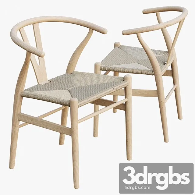 Ave carl hansen ch24 wishbone chair 2 3D Model Download