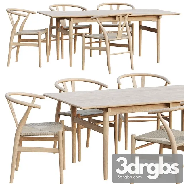 Ave carl hansen chair & table 2 3D Model Download Ave carl hansen chair & table 2 3D Model Download