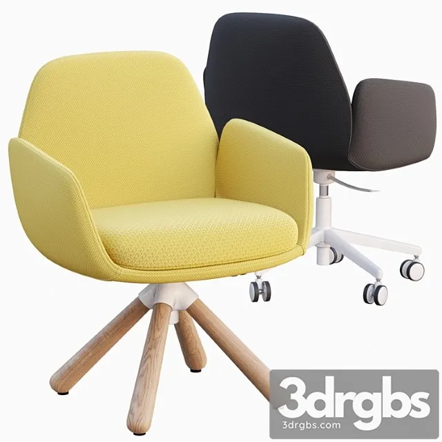 AVE Haworth Poppy Guest Chairs 3D Model Download AVE Haworth Poppy Guest Chairs 3D Model Download