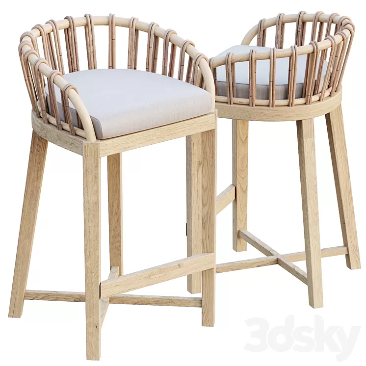 AVE Malawi Tub Barstool 3D Model AVE Malawi Tub Barstool 3D Model