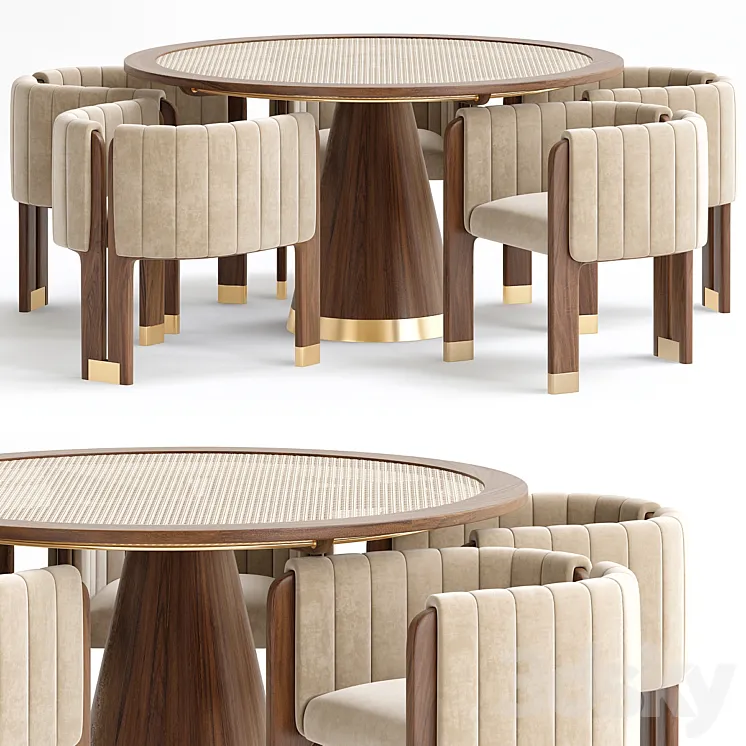 AVE Mezzo Collection Crawford Dining Chair 3D Model Free Download