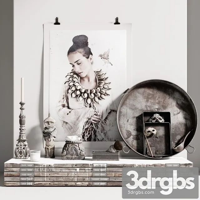 AVE Paulina Arcklin Decorative Set 3D Model Download AVE Paulina Arcklin Decorative Set 3D Model Download