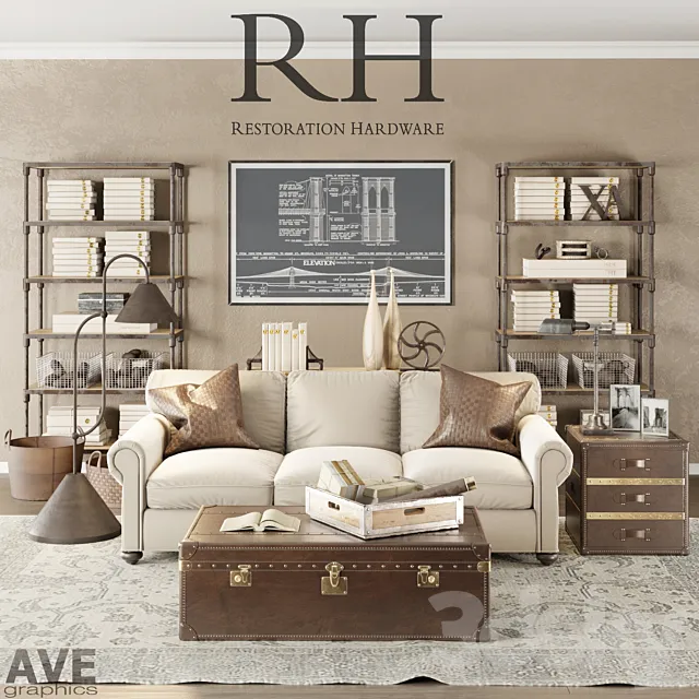 AVE Restoration Hardware Loft set 3DModel