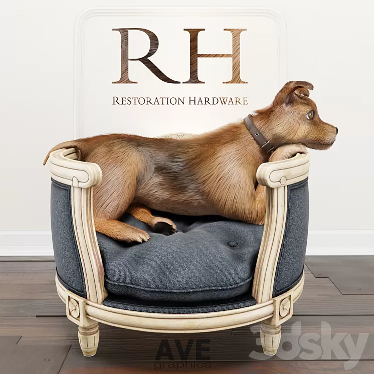 AVE RH Louis Pet Bed 3D Model AVE RH Louis Pet Bed 3D Model