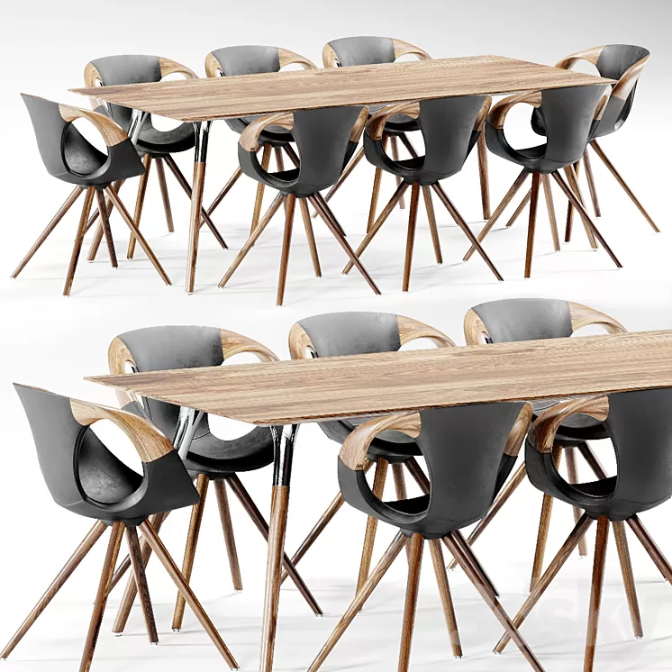 AVE TONON Up Chair & Salt and Pepper Table 3D Model AVE TONON Up Chair & Salt and Pepper Table 3D Model