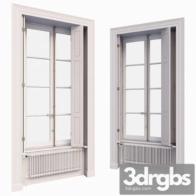 AVE Vintage French Window 3D Model Download
