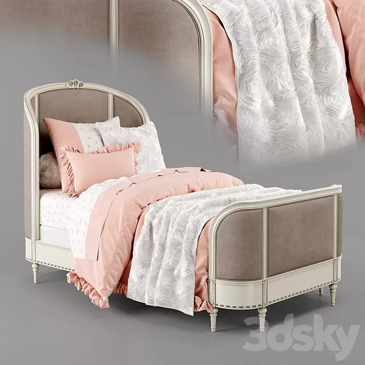 Aveline bed Restoration Hardware 3D Model Aveline bed Restoration Hardware 3D Model