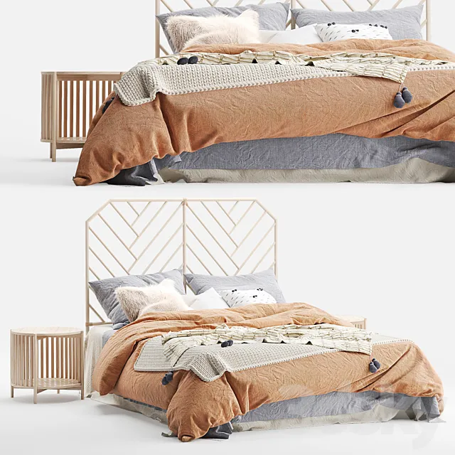 Avery geo bedhead 3DModel Avery geo bedhead 3DModel