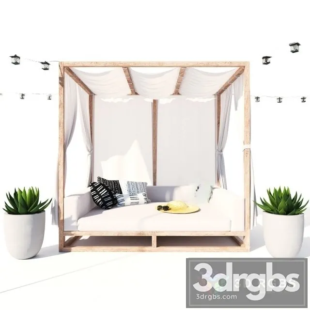 Aviara Canopy Day Bed 3D Model Download Aviara Canopy Day Bed 3D Model Download