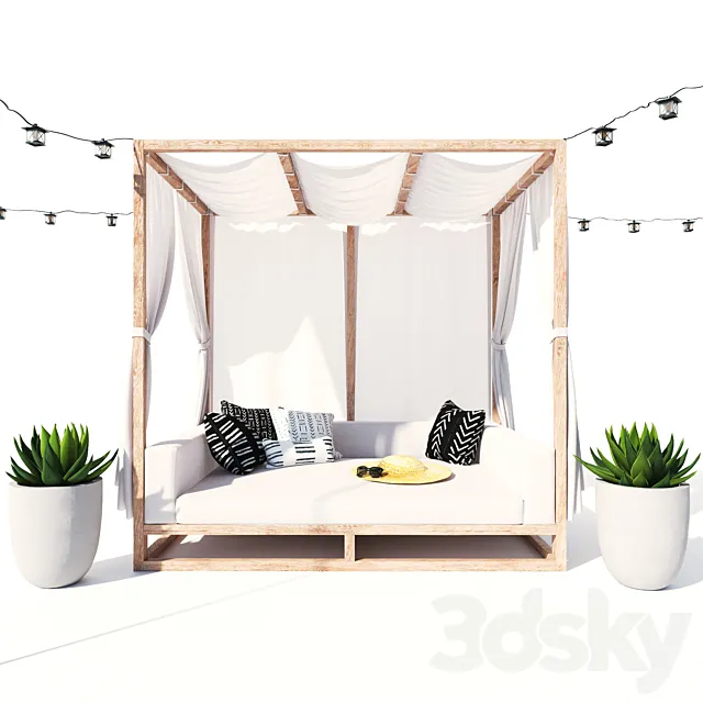 AVIARA CANOPY DAYBED 3DModel