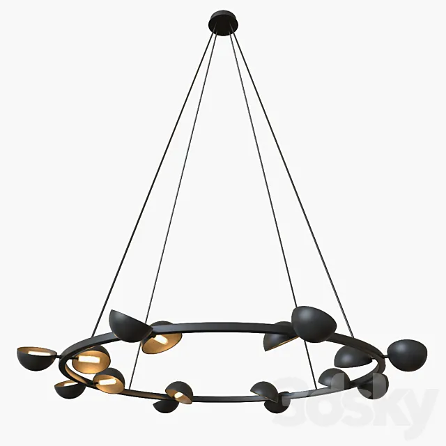 Avion round 16 lights chandelier 3D Model