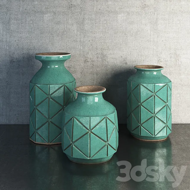 Avron Ceramic Vases 3D Model