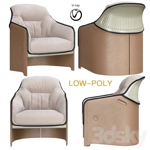 Avus Lounge Designer Chair (low poly) 3DModel Avus Lounge Designer Chair (low poly) 3DModel
