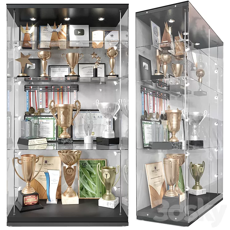 Award cabinet 3D Model Award cabinet 3D Model