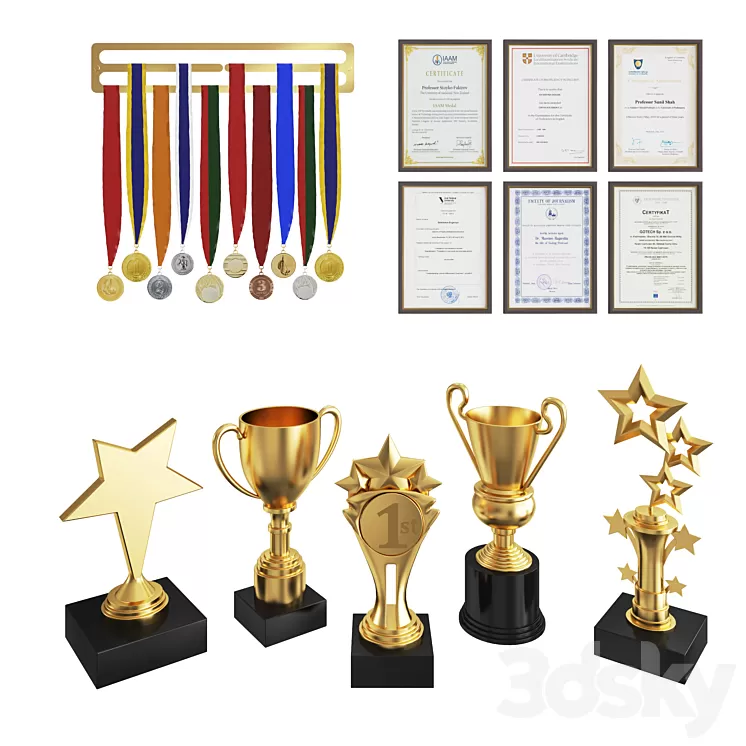 Awards set 3D Model Awards set 3D Model