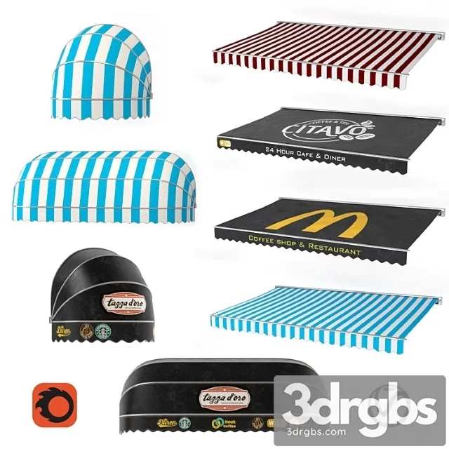 Awning Collection Vol 03 3D Model Download