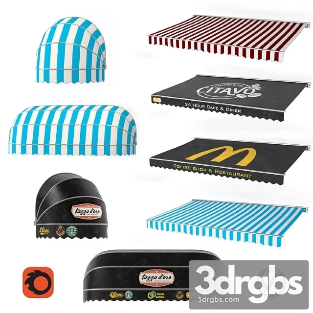 Awning Collection Vol 03 3D Model Download