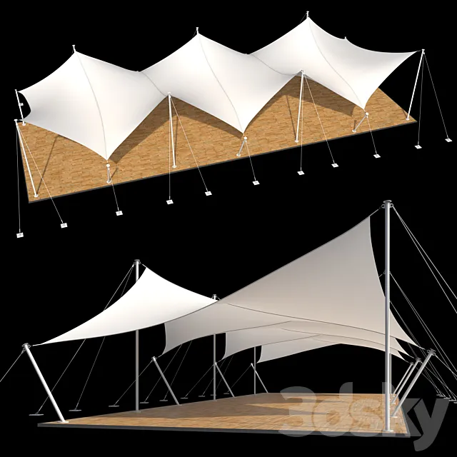Awning structure 3 3D Model