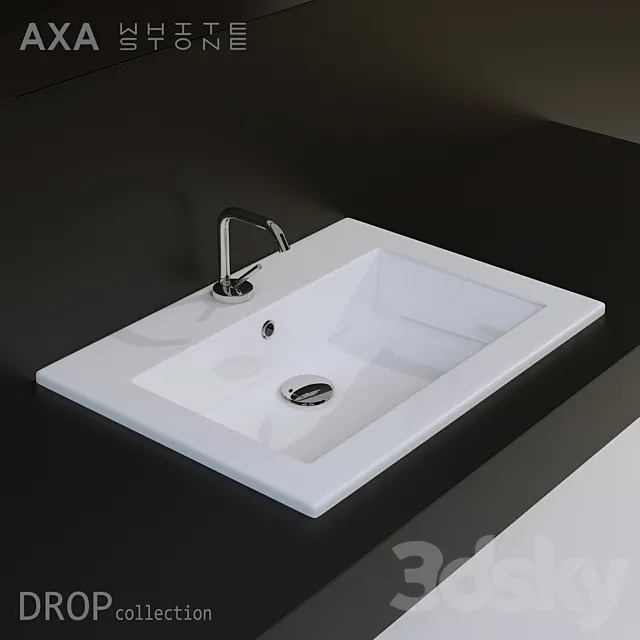 AXA White Stone DROP collection 3DModel AXA White Stone DROP collection 3DModel