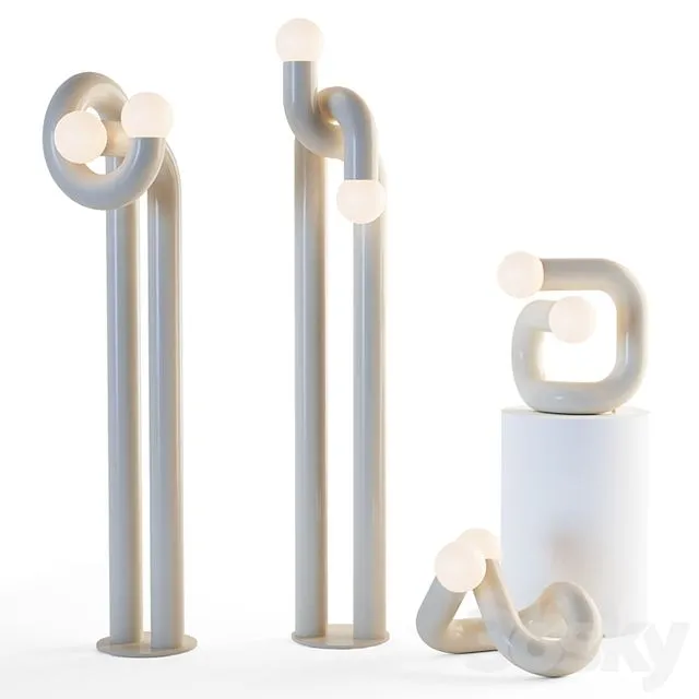 Axel Chay LAMPADAIRE set 3D Model